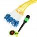 QSFP+ MPO to 8 LC (4 Duplex LC) Fanout / Breakout Cable, Singlemode