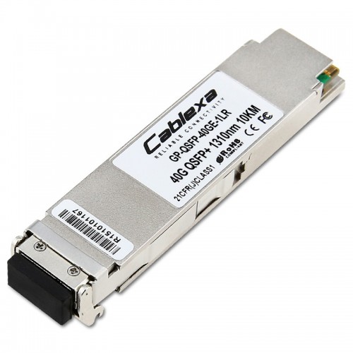 Force10 Compatible GP-QSFP-40GE-1LR, 40GBase QSFP LR4, 10 Km, Four 10Gbps CWDM wavelengths: 1260 - 1360 nm QSFP+ transceiver