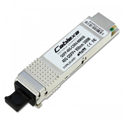 H3C Compatible QSFP-40G-CSR4-MM850, 40GBASE-CSR4 QSFP + Optical Transceiver Module, MMF, 300m over OM3 and 400m over OM4