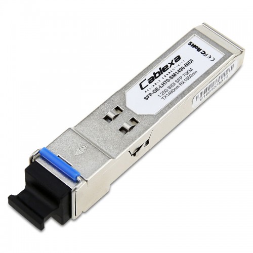 H3C Compatible SFP-GE-LH70-SM1490-BIDI, 1000BASE-BX70-U SFP Transceiver, SMF, TX-1490nm, RX-1550nm,70km, Simplex LC