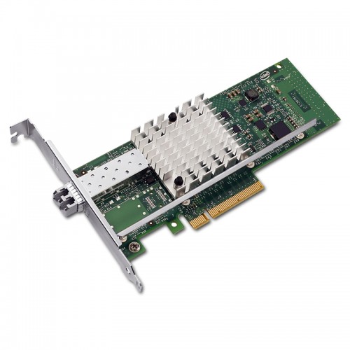 New Intel E10G41BFLR, Intel Ethernet Converged Network Adapter X520-LR1, Intel 82599ES Controller, 10 GbE, Single Port, LC SMF