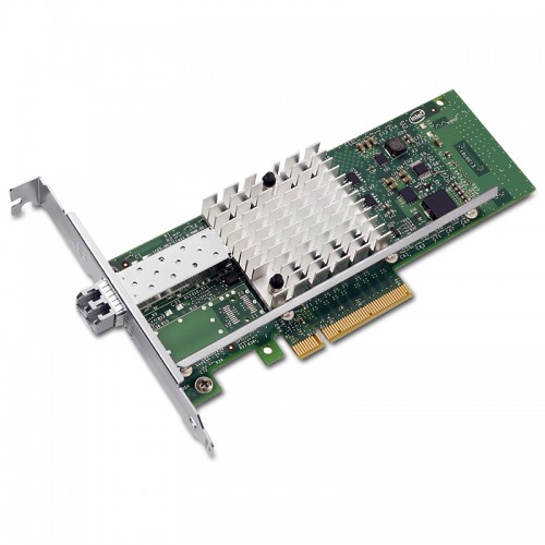 New Intel E10G41BFSR, Intel Ethernet Converged Network Adapter X520-SR1, Intel 82599ES Controller, 10 GbE, Single Port, LC MMF