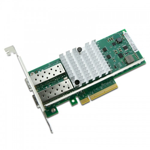 New Intel E10G42BTDA, Intel Ethernet Converged Network Adapter X520-DA2, Intel 82599ES Controller, 10 GbE, Dual Port, SFP+ DAC