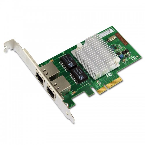 New Intel E1G42HT, Intel Ethernet Server Adapter I340-T2, Intel 82580 Controller, Gigabit Ethernet, Dual Port, RJ45 Copper