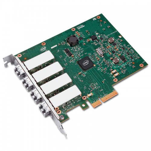 New Intel E1G44HF, Intel Ethernet Server Adapter I340-F4, Intel 82580 Controller, Gigabit Ethernet, Quad Port, LC MMF