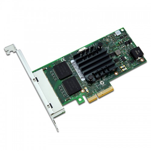 New Intel I350T4, Intel Ethernet Server Adapter I350-T4, Intel I350 Controller, Gigabit Ethernet, Quad Port, RJ45 Copper