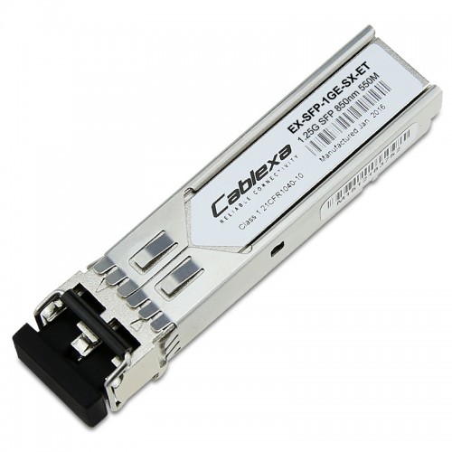Juniper Compatible EX-SFP-1GE-SX-ET, Extended Temperature SFP 1000BASE-SX; LC connector; 850 nm; 550 m reach on multimode fiber