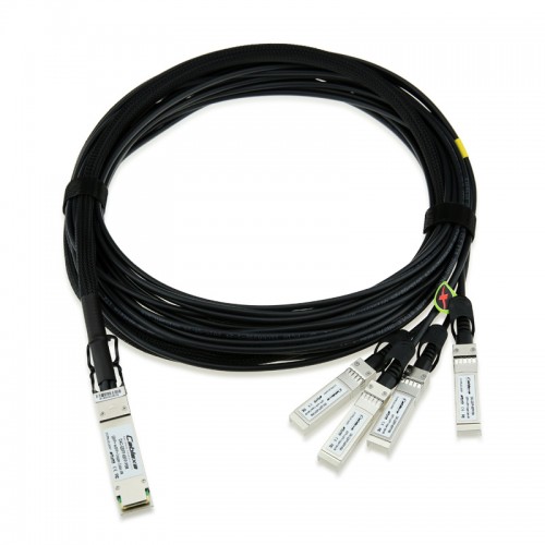 Juniper Compatible QFX-QSFP-DACBO-5MA, 40-Gigabit Ethernet QSFP+ to four SFP+ Active DAC Breakout Cables, 5-meter
