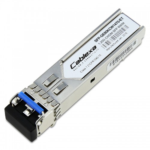 Juniper Compatible SFP-GE80KCW1470-ET, Gigabit Ethernet SFP CWDM Optical Interface, 1471nm, Singlemode, 80km