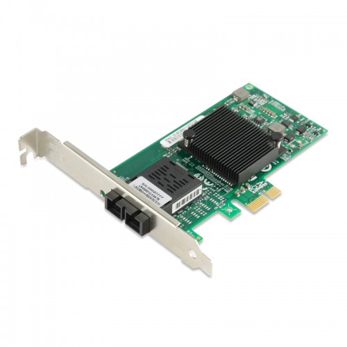 PCIe Gigabit Ethernet Fiber Network Interface Card, PCI Express x1 Intel 82575EB Chipset 1000Base-LX SM Fiber NIC, Single SC Port