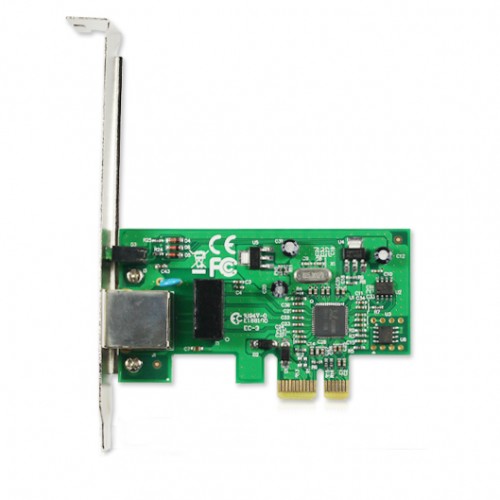 PCIe Gigabit Ethernet Single RJ45 Port Network Interface Card, PCI Express x1 Realtek RTL8168 Chipset Desktop Network Adapter