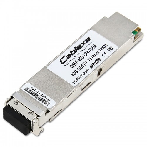 Cablexa QSFP+, 40Gb/s, 40GBASE-LR4, SMF, 1310nm Band, Duplex LC, 10KM Transceiver Module