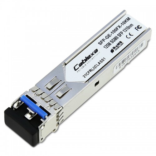 Cablexa SFP, 125Mb/s, GE-100FX, Fast Ethernet for GE Port, SMF, 1310nm, Duplex LC, 10KM Transceiver Module