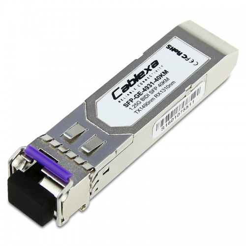 Cablexa SFP BIDI, 1.25Gb/s, TX-1490nm, RX-1310nm, SMF, Simplex LC/SC, 40KM Transceiver Module