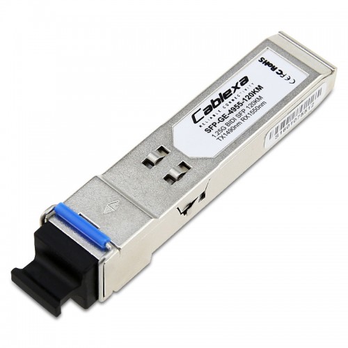 Cablexa SFP BIDI, 1.25Gb/s, TX-1490nm, RX-1550nm, SMF, Simplex LC, 120KM Transceiver Module