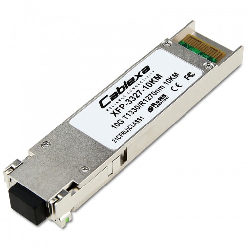 Cablexa XFP, 10Gb/s, BiDi, 10GBase-LR, SMF, Tx1330nm/Rx1270nm, Simplex LC, 10KM Transceiver Module