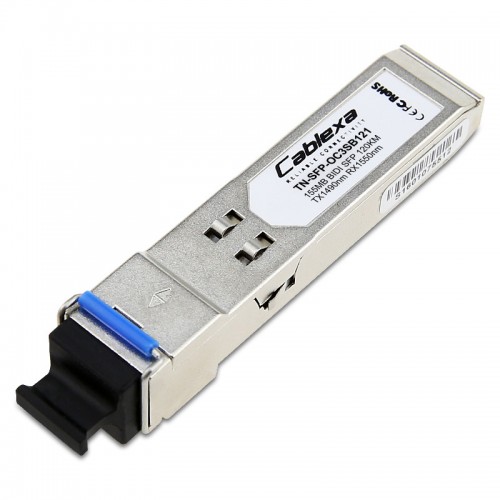 Transition Networks TN-SFP-OC3SB121, 100Base-FX 1490nm TX/1550nm RX single mode (LC) with DMI [120 km/74.6 mi.] Link Budget: 32.0 dB